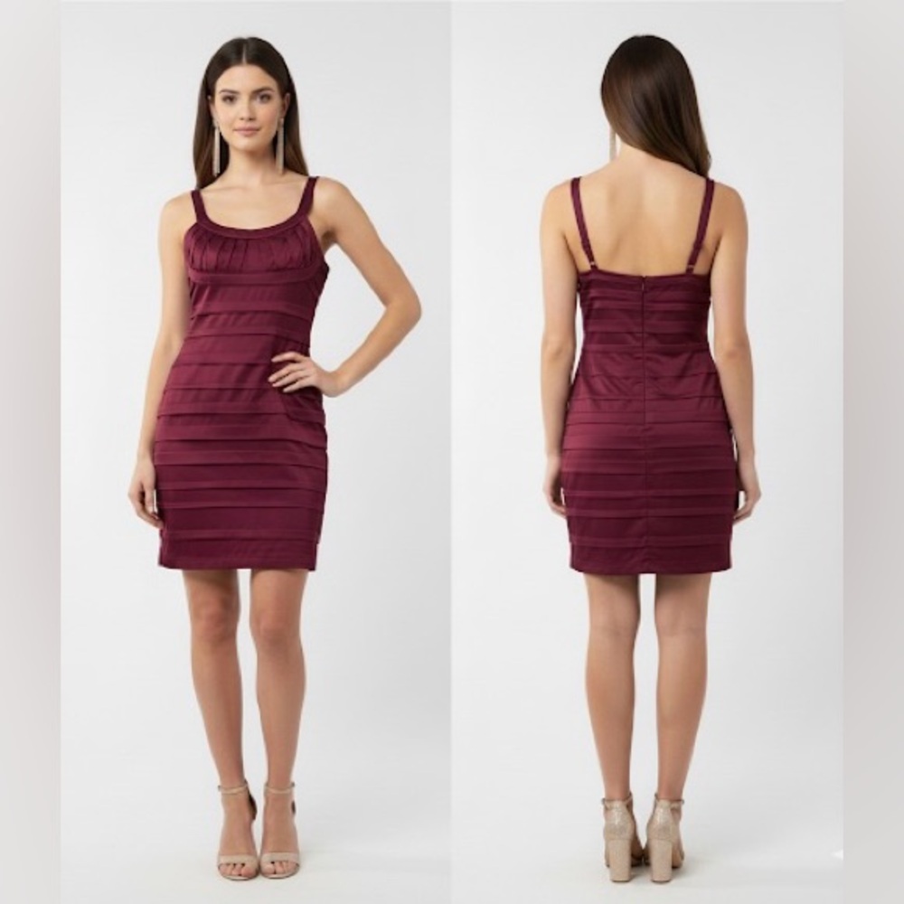Bcbgmaxazria sexy Bodycon dress in wine color